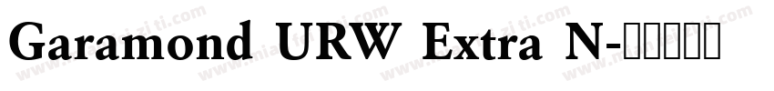 Garamond URW Extra N字体转换